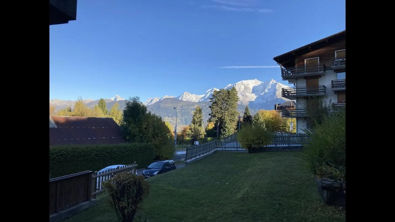 La Marmotte: Vue Mont Blanc, Terrasse, Parking Apartment Combloux
