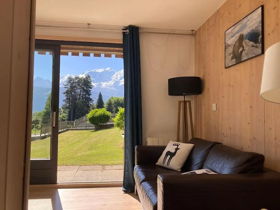 La Marmotte: Vue Mont Blanc, Terrasse, Parking Apartment Combloux