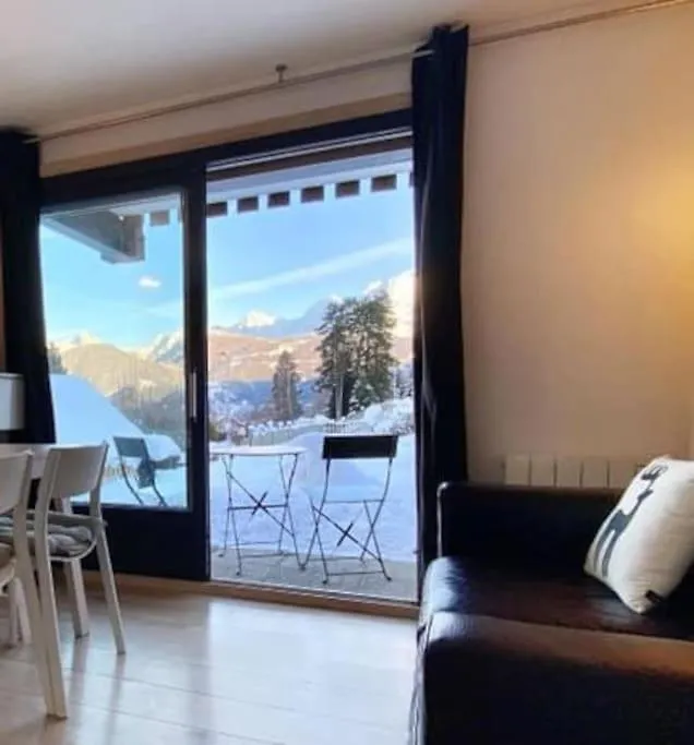 La Marmotte: Vue Mont Blanc, Terrasse, Parking Apartment Combloux