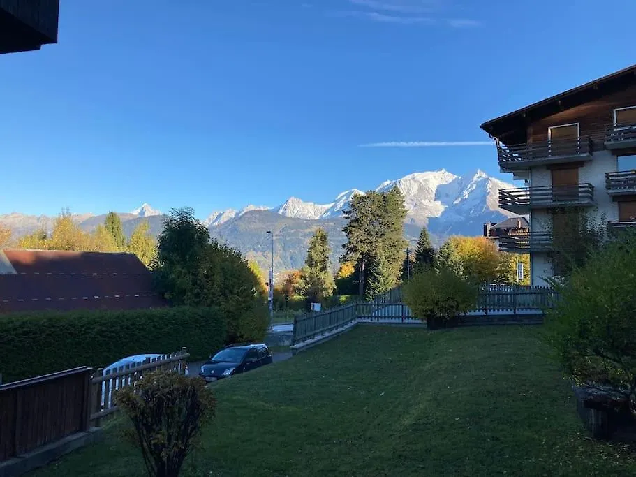 La Marmotte: Vue Mont Blanc, Terrasse, Parking Apartment Combloux France