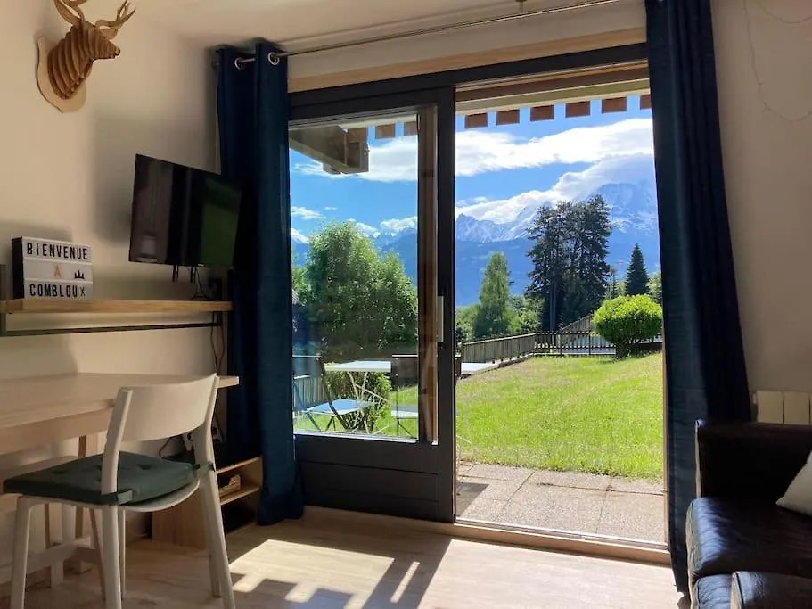 La Marmotte: Vue Mont Blanc, Terrasse, Parking Apartment Combloux